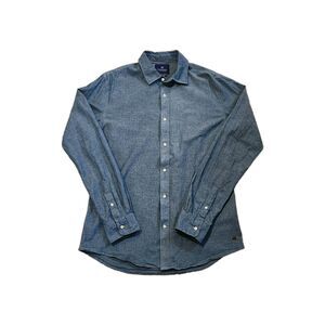 Scotch & Soda Amsterdam Couture Denim Chambray Stretch Button Up Shirt Large